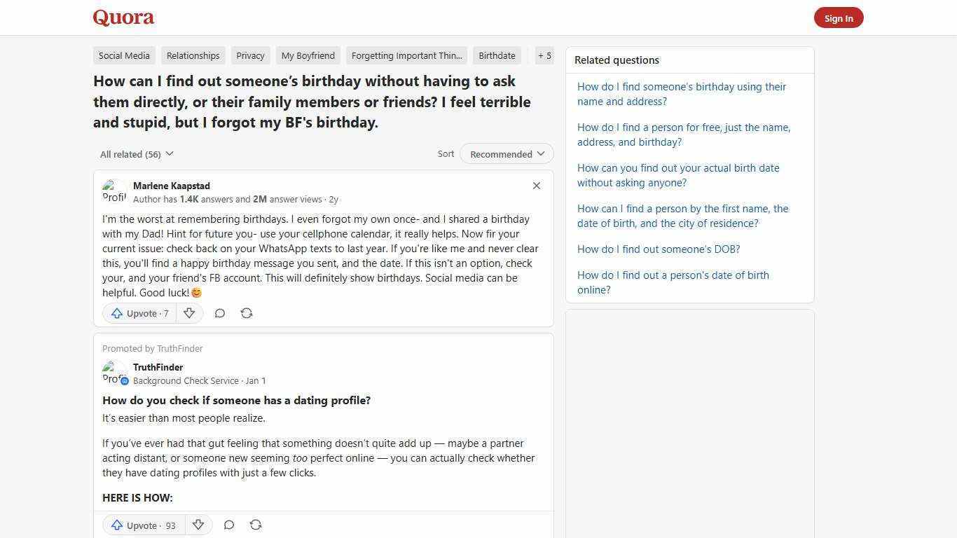 How to find out someone’s birthday without having to ask them directly, or their family members or friends - Quora